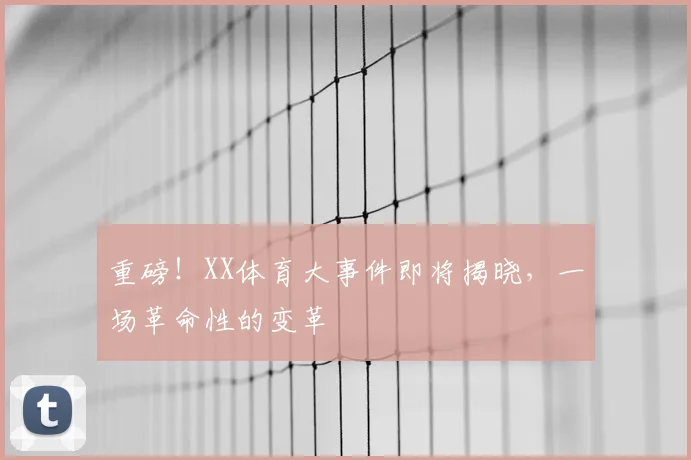 重磅！XX体育大事件即将揭晓，一场革命性的变革